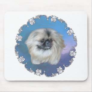 Mousepad Pekingese Lily em Azul