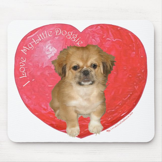 Mousepad Pekingese / Shih Tzu Dia dos Namorados (Frente)