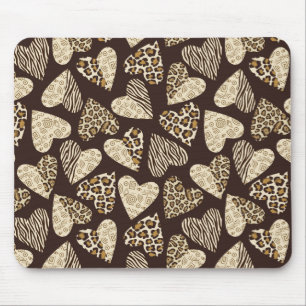 Mousepad Pele animal com corações