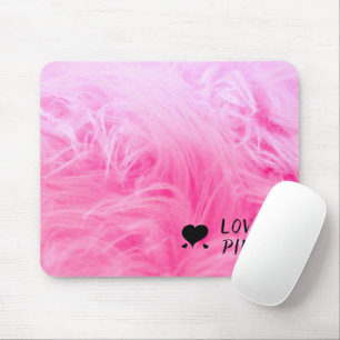 Mousepad Pele cor-de-rosa brilhante para cima
