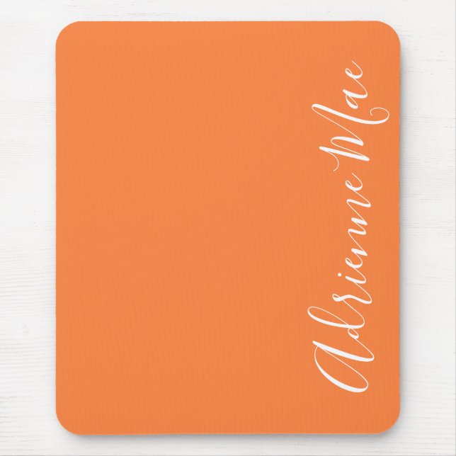 Mousepad Pele Laranja Simplesmente Elegante Personalizada (Frente)
