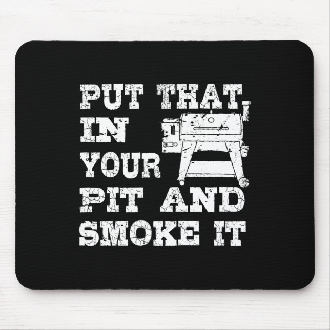 Mousepad Pellet Fumante Engraçado Pit Gift Grill Para Carne (Frente)