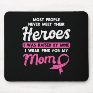 Mousepad Pelo Meu Heroico Rosa Para A Consciência Do Cancer