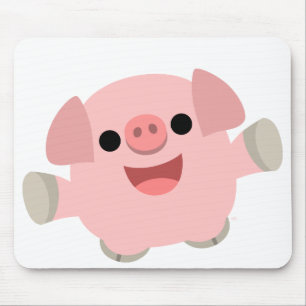 Mousepad peluches do porco dos desenhos animados