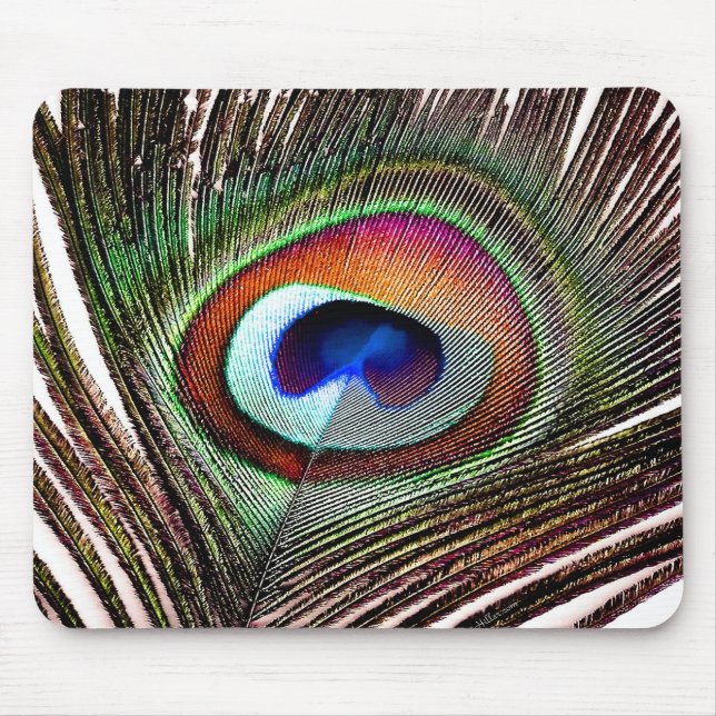 Mousepad Pena Colorida de Peacock de Cobre (Frente)