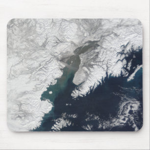 Mousepad Pena da cinza do Redoubt da montagem, Alaska