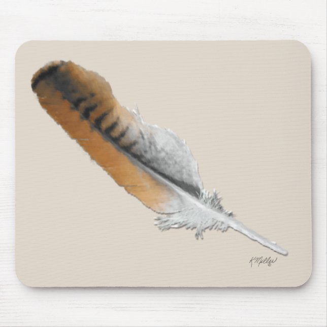 Mousepad pena de Falcão-de-cauda-vermelha (Frente)