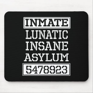 Mousepad Pena Lunática do Partido do Halloween do Asilo