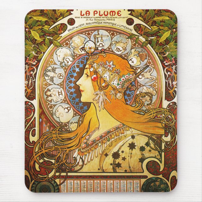 Mousepad Pena Zodiaque do La, Mucha (Frente)