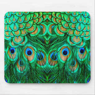 Mousepad Penas de Peacock Gloriosas