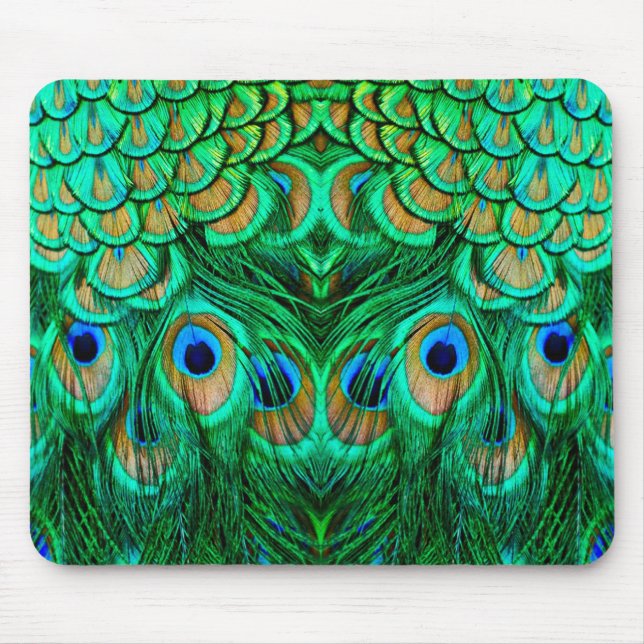 Mousepad Penas de Peacock Gloriosas (Frente)