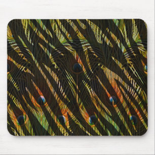 Mousepad Penas de peacock para impressão de animais com fa