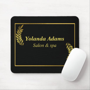 Mousepad Penas douradas e borda preta