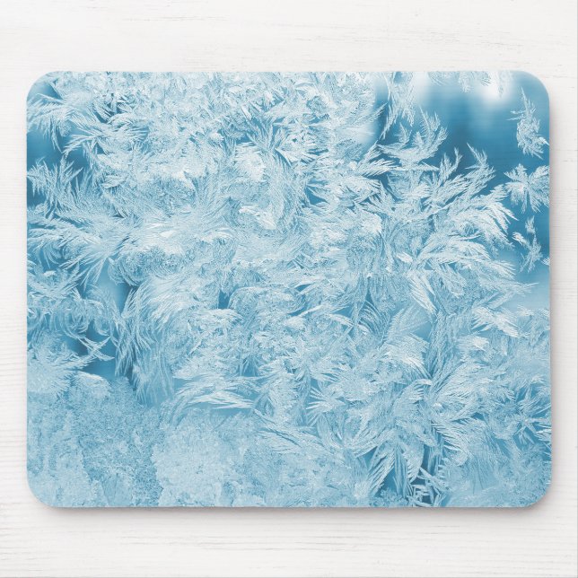 Mousepad Penas e flocos de neve abstratos  (Frente)