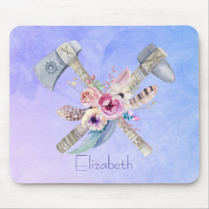 Mousepad Penas e flores de Tomahawk Design