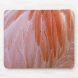 Mousepad Penas Flamingo em tons de rosa