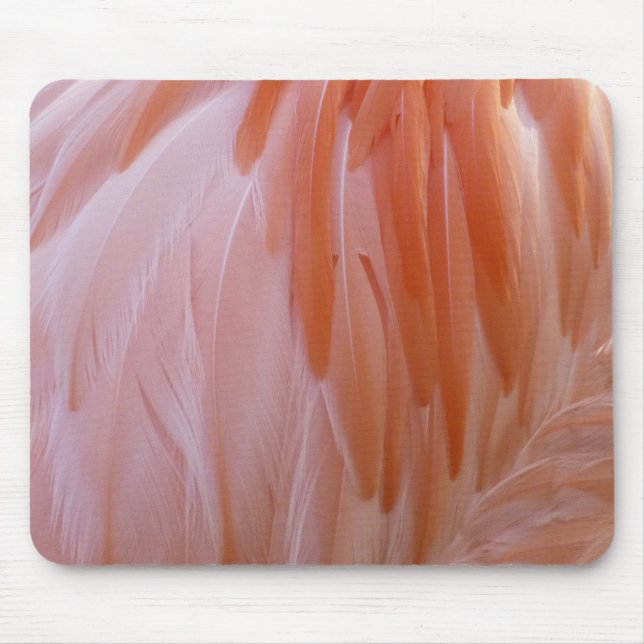 Mousepad Penas Flamingo em tons de rosa (Frente)