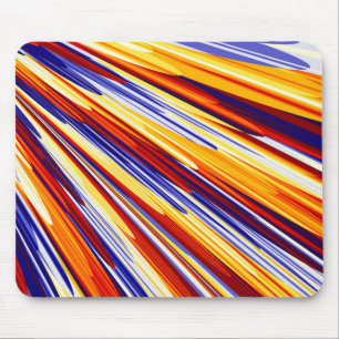 Mousepad Penas Geométricas de Abstrato Amarelo Azul