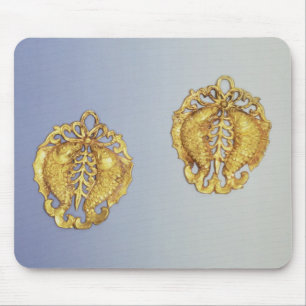 Mousepad Pendentes chineses, ouro de 17 quilates chapeado