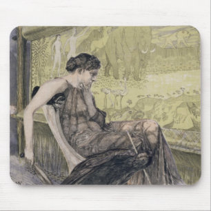 Mousepad Penélope que tece uma saia para Laertes seu pai-e