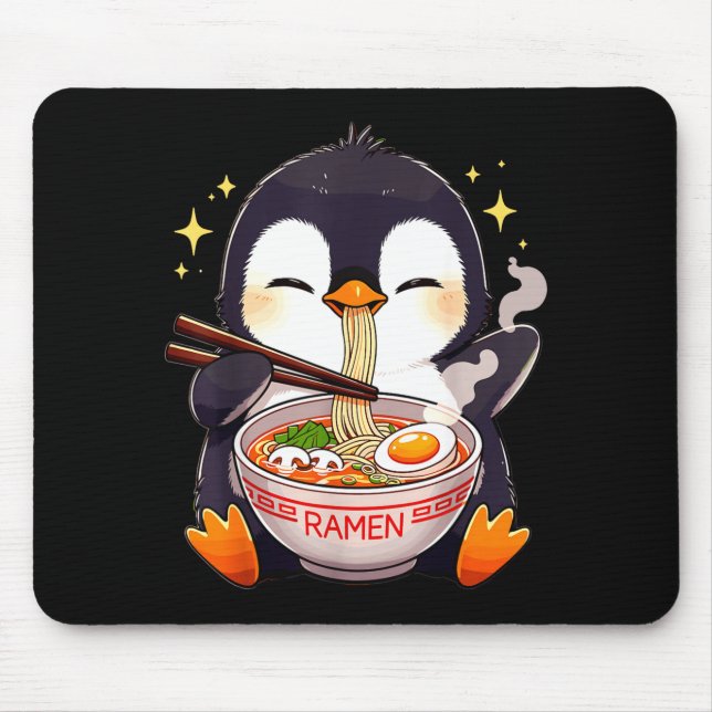 Mousepad Penguin Eating Ramen  (Frente)