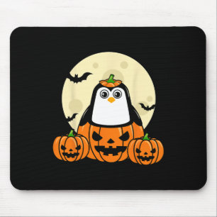 Mousepad Penguin Pumpkin Moon Bats Costume Fácil Hallow