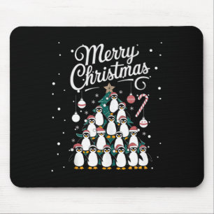 Mousepad Penguin Xmas Tree Penguine Árvore de Natal Ch