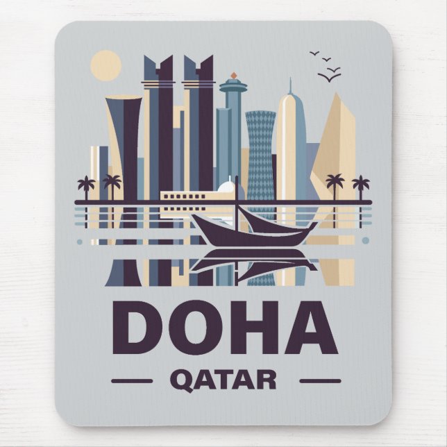 Mousepad Península da Arábia Saudita de Doha (Frente)