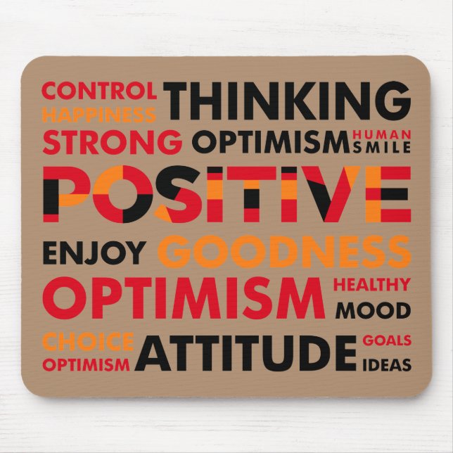 Mousepad Pensamento positivo e atitude (Frente)