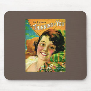 Mousepad Pensando em Você  Vintage - Rolf Armstrong