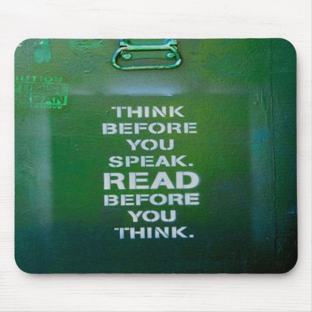 Mousepad Pense Antes De Falar Palavras Sábias (Frente)