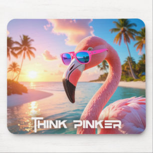 Mousepad PENSE MAIS ROZA - Flamingo ROSA