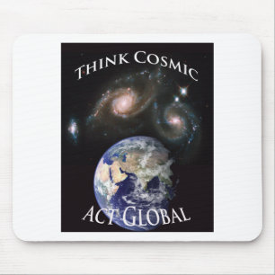 Mousepad pense o ato cósmico global