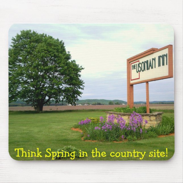 Mousepad Pense o primavera - tapete do rato (Frente)