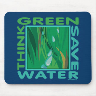 Mousepad Pense verde, Economize água