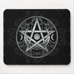 Mousepad Pentagrama - Prata e Preto