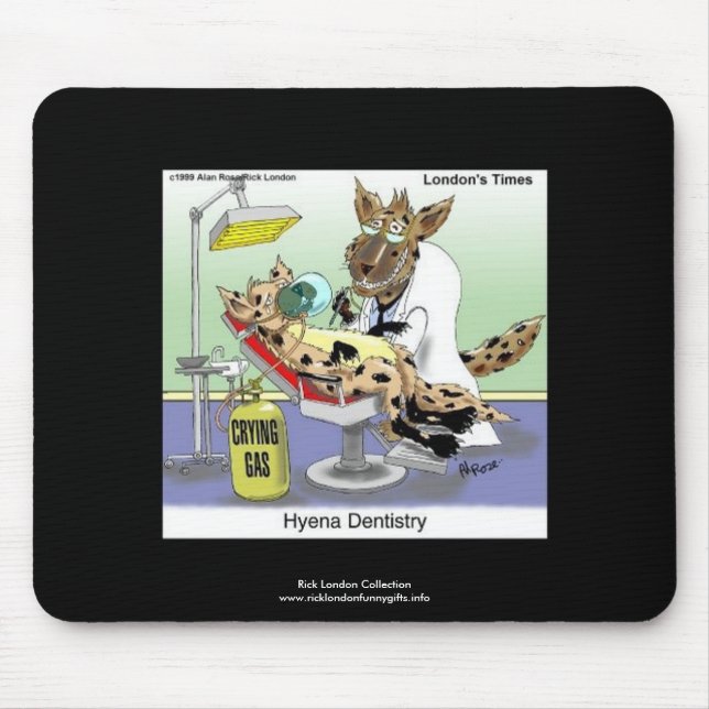 Mousepad Pente de Hiena Cartoon Engraçado Qualidade Mouse P (Frente)