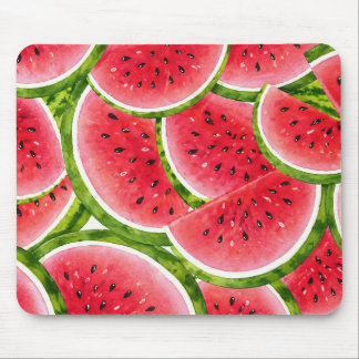 Mousepad Penteado de Rato de Padrão de Melancia de Verão