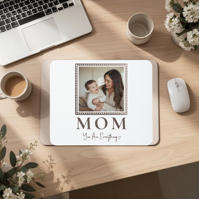 Mousepad Penteado Moderno Personalizado Foto da Mamãe Prese (Criador carregado)