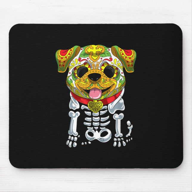 Mousepad Pentes de Cães | Dia de as Bruxas engraçado Com Cr (Frente)
