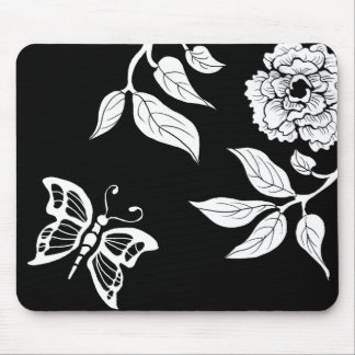 Mousepad Peônia & borboleta