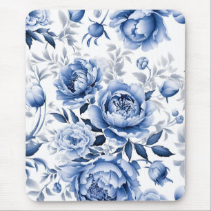 Mousepad Peônias azuis