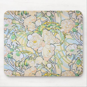 Mousepad Peônias de Alphonse Mucha