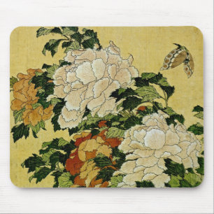 Mousepad Peonies and Butterfly