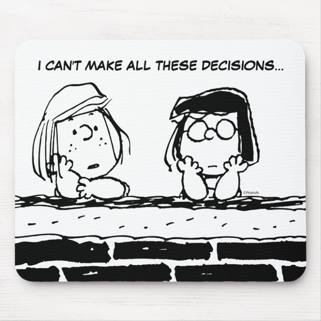 Mousepad Peppermint Patty & Marcie na Parede (Frente)