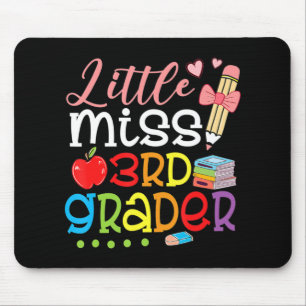 Mousepad Pequena Miss 3º Ano De Volta Às Meninas Escolares
