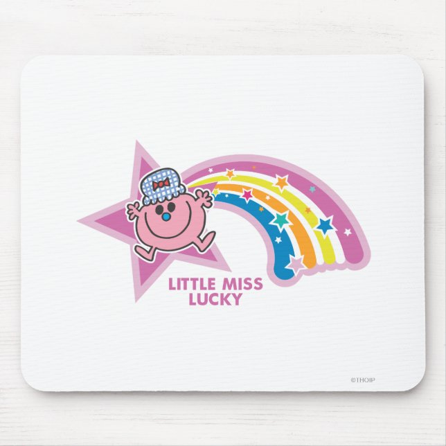Mousepad Pequena Miss Lucky | Arco-íris (Frente)
