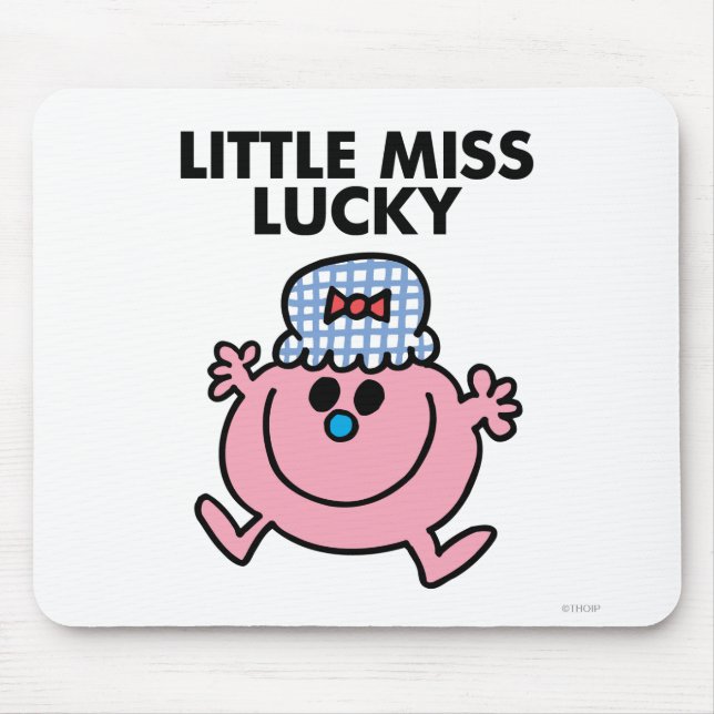 Mousepad Pequena Miss Lucky | Letra negra (Frente)