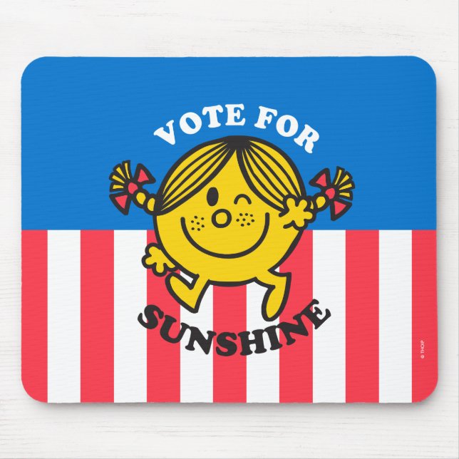 Mousepad Pequena Srta. Sunshine "Vote em Sol" (Frente)