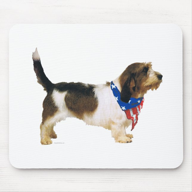 Mousepad Pequeno Basset Griffon Vendéen Patriótico (Frente)